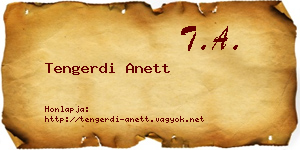 Tengerdi Anett névjegykártya